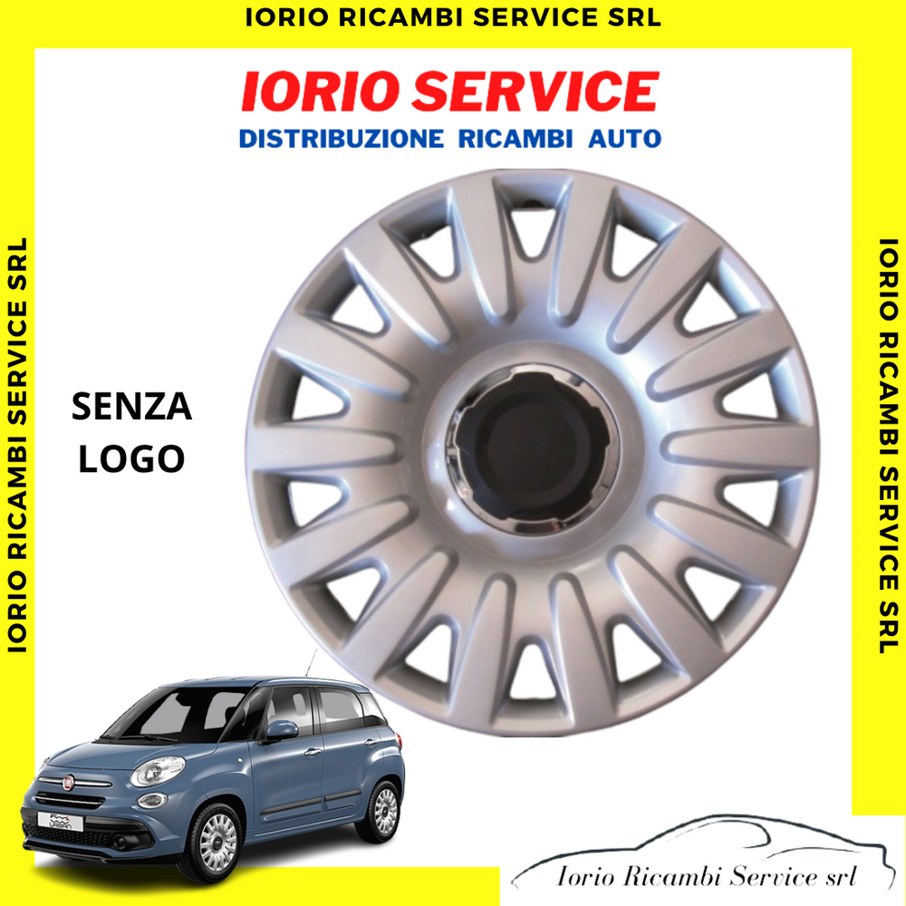 1 COPRICERCHI FIAT 500L COPPA RUOTA 16'' GRIGIO 1311 COPRIRUOTA SENZA LOGO