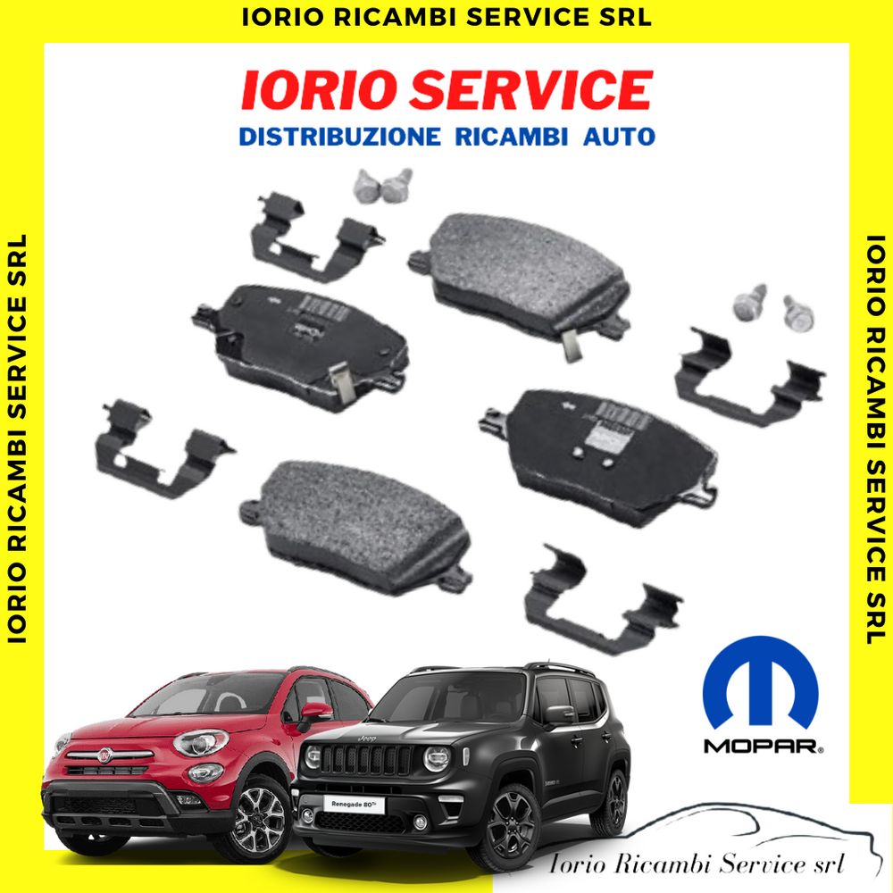 PASTIGLIE FRENO ANTER. ORIGINALI FIAT 500X JEEP RENEGADE 77368577 SNZ MOLLA POST
