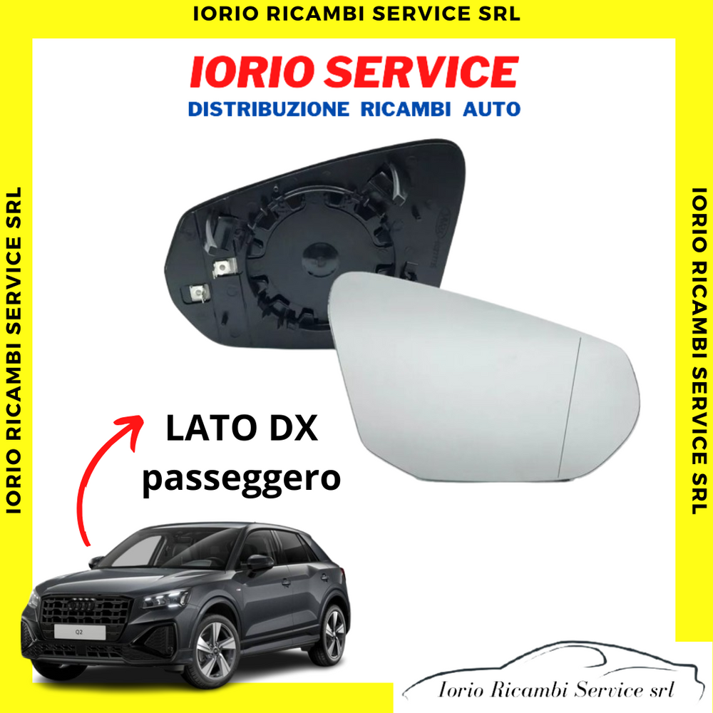 PIASTRA SPECCHIO TERMICO DESTRO PASSEGGERO AUDI Q2- 11/2013   SPECCHIETTO VETRO