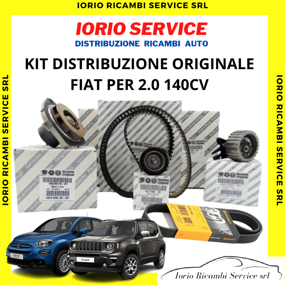 KIT DISTRIBUZIONE + POMPA ACQUA ORIGINALE FIAT +CINGHIA PV 500X RENEGADE 2.0 MJT