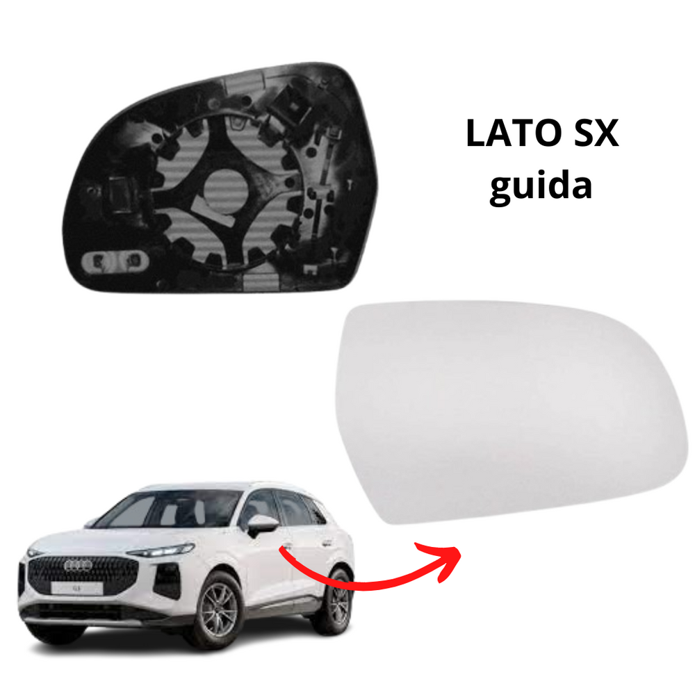 PIASTRA SPECCHIO TERMICO SINISTRO GUIDA  AUDI Q3- 11/2018   SPECCHIETTO VETRO