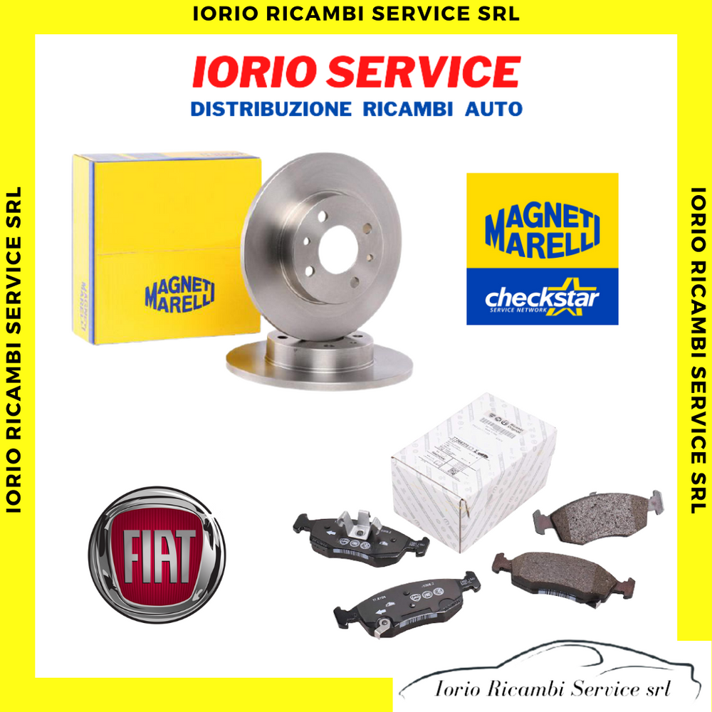 KIT DISCHI FRENO MARELLI + PASTIGLIE ORIGINALI FIAT PANDA LANCIA YPSILON 312