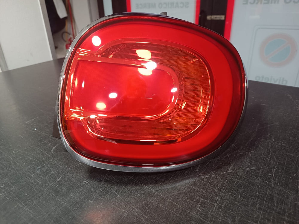 COPPIA KIT FANALI FARI POSTERIORI STOP DX+SX CORNICE CROMATA FIAT 500L DAL 2012