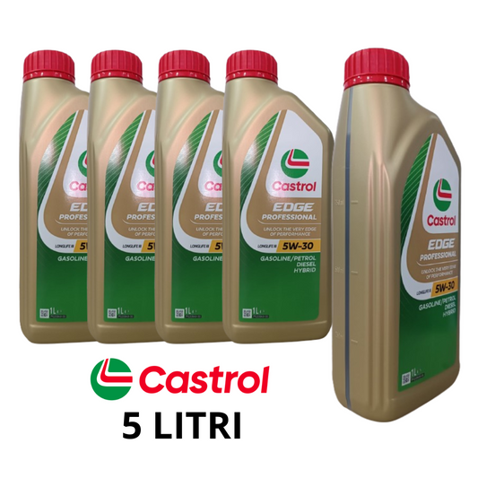 5 LITRI CASTROL 5W-30 EDGE PROFESSIONAL LONGLIFE III OLIO MOTORE VW 504/507/C30