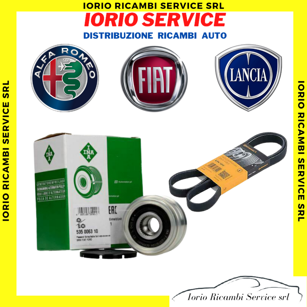 KIT PULEGGIA ALTERNATORE+CINGHIA 1.3 MJT 75 90 CV FIAT PUNTO G.PUNTO IDEA PANDA