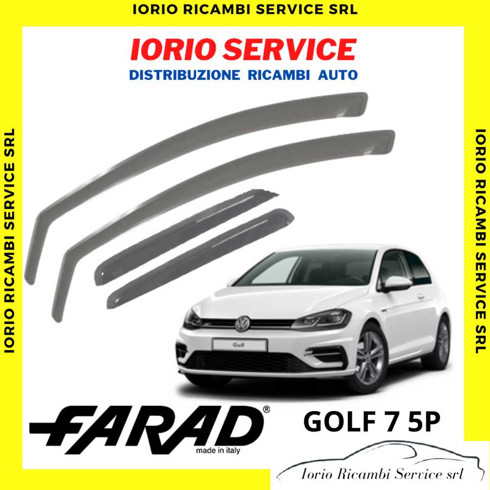 KIT 4 DEFLETTORI ARIA GOLF 7 VII 5 PORTE FARAD fumè ANTITURBO ANTIVENTO