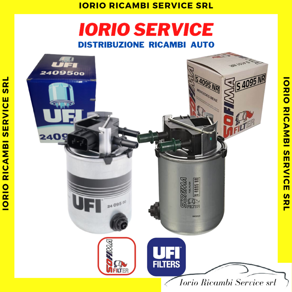 FILTRO GASOLIO NISSAN QASHQAI II 2014 a 2020 UFI SOFIMA 24.095.00 S4095NR (NERO)