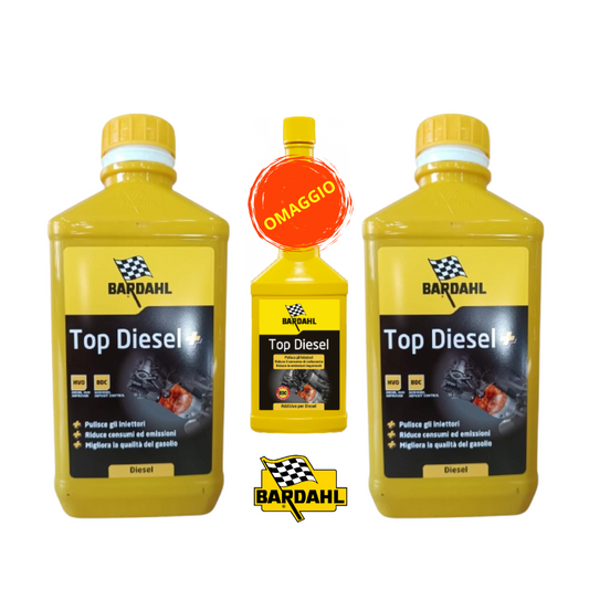 2 LT BARDAHL TOP DIESEL TRATTAMENTO PULISCI INIETTORI GASOLIO ADDITIVO + OMAGGIO