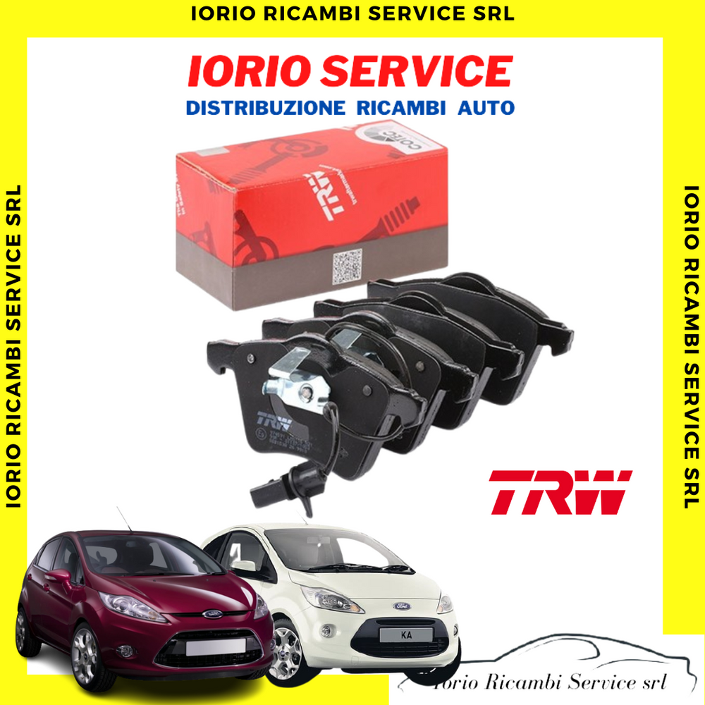 PASTIGLIE FRENI ANTERIORI PATTINI FORD FIESTA VI - KA-  1.2 / 1.4 / 1.4 TDCi TRW