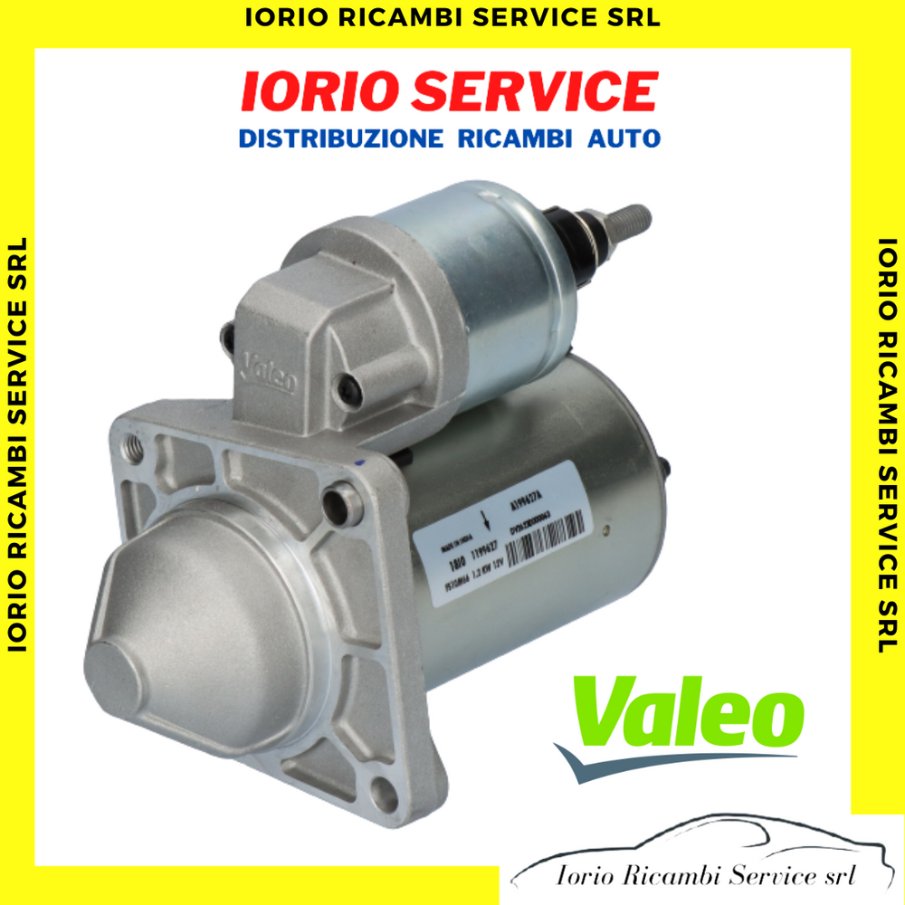 MOTORINO AVVIAMENTO VALEO/SIDAT PER FIAT GRANDE PUNTO IDEA 500 PANDA BENZINA
