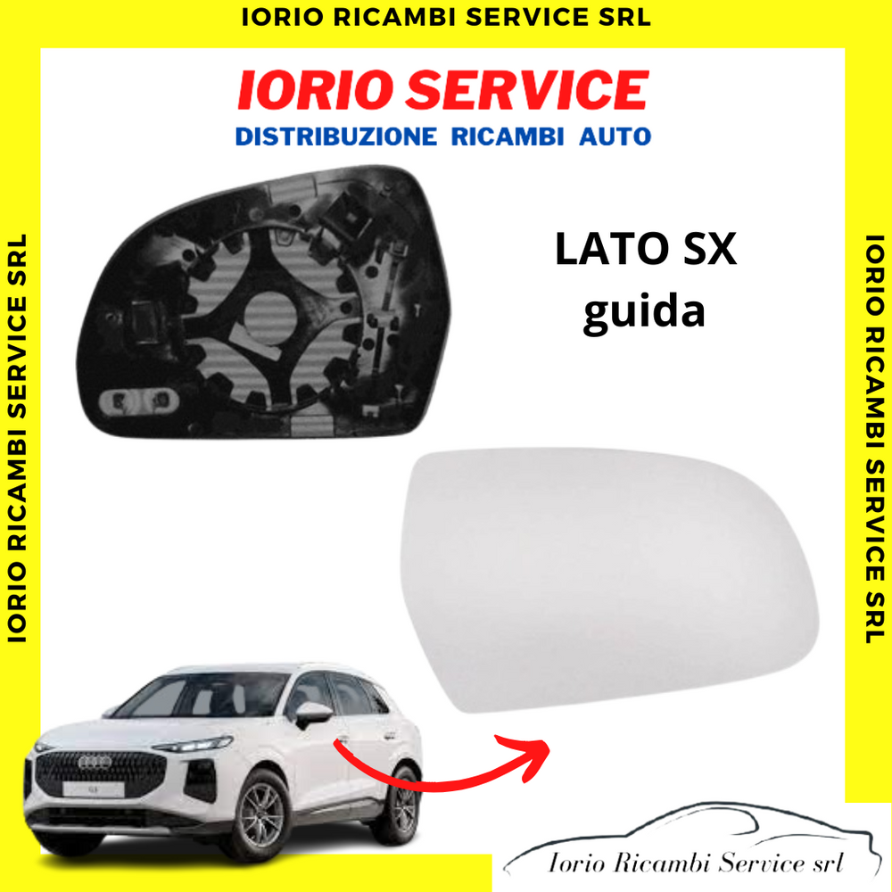 PIASTRA SPECCHIO TERMICO SINISTRO GUIDA  AUDI Q3- 11/2018   SPECCHIETTO VETRO