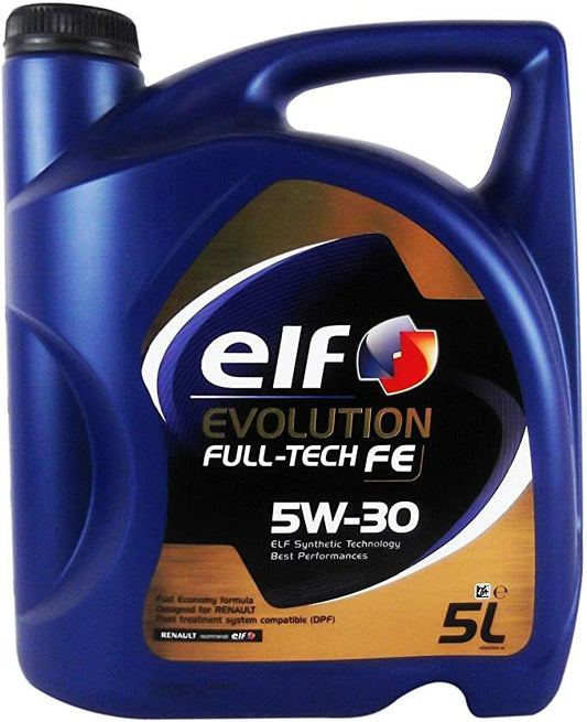 LATTA 5 LITRI OLIO MOTORE ELF EVOLUTION FULL-TECH FE 5W30 RENAULT RN0720 ACEA C4