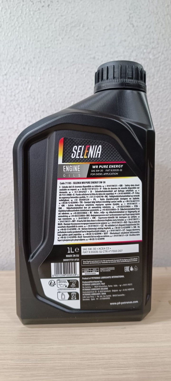 5 LITRI OLIO MOTORE SELENIA 5W30 ACEA C2 FIAT 9.55535-S1 - DIESEL - E4 - E5