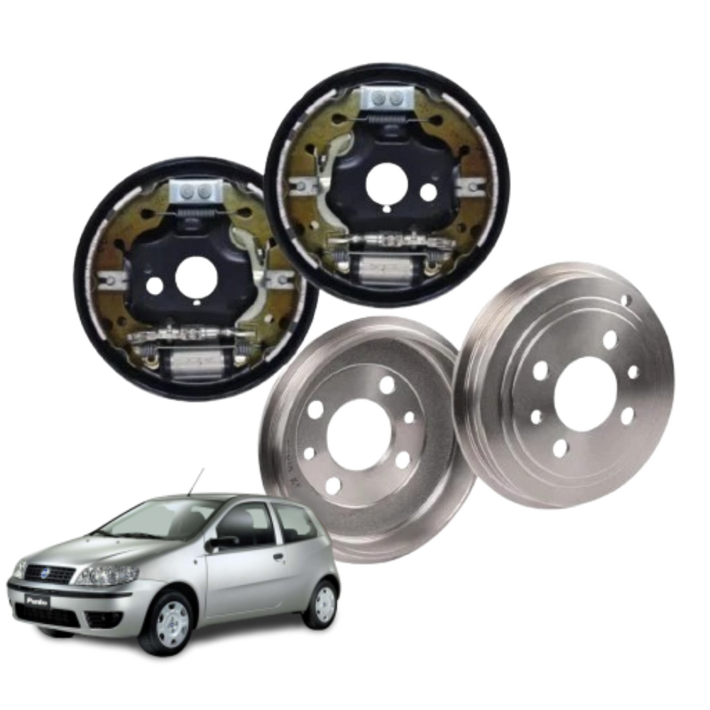 KIT GANASCE + TAMBURI FRENI IBS 5002 POST. FIAT NUOVA PUNTO 188 (CON ABS)
