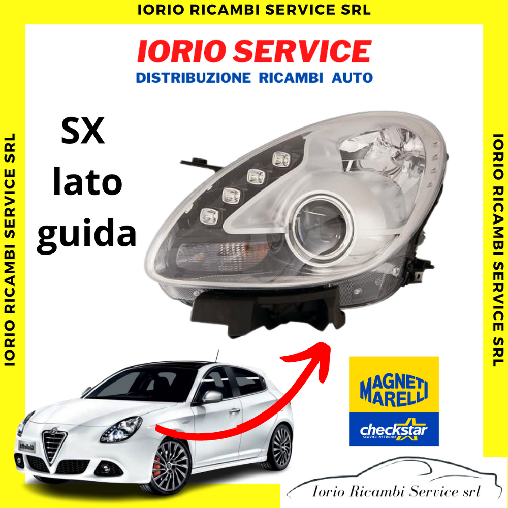 FARO MARELLI MARELLI GIULIETTA PARABOLA CROMATA 2010  FANALE PROIETTORE SX