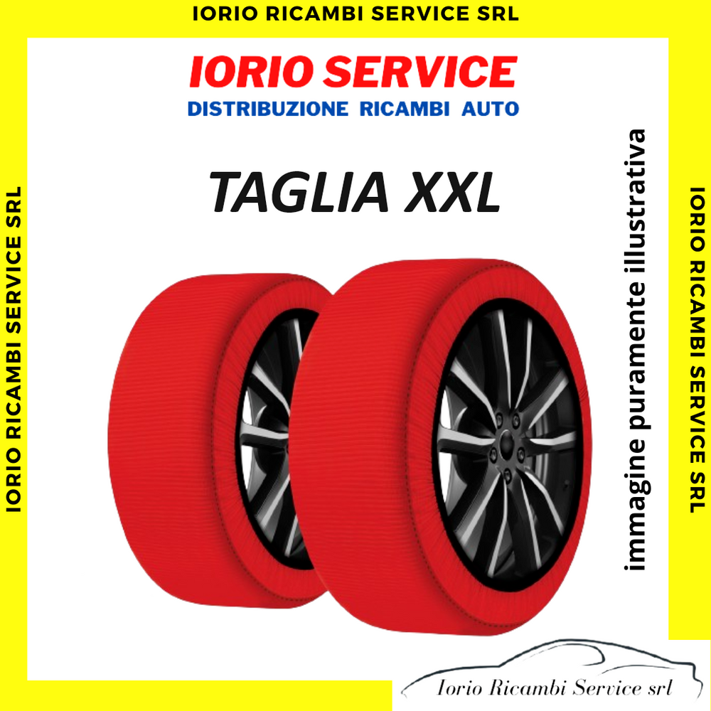 CALZE DA NEVE OMOLOGATE TAGLIA XXL (2XTRA LARGE) MONTAGGIO RAPIDO E RESISTENTI