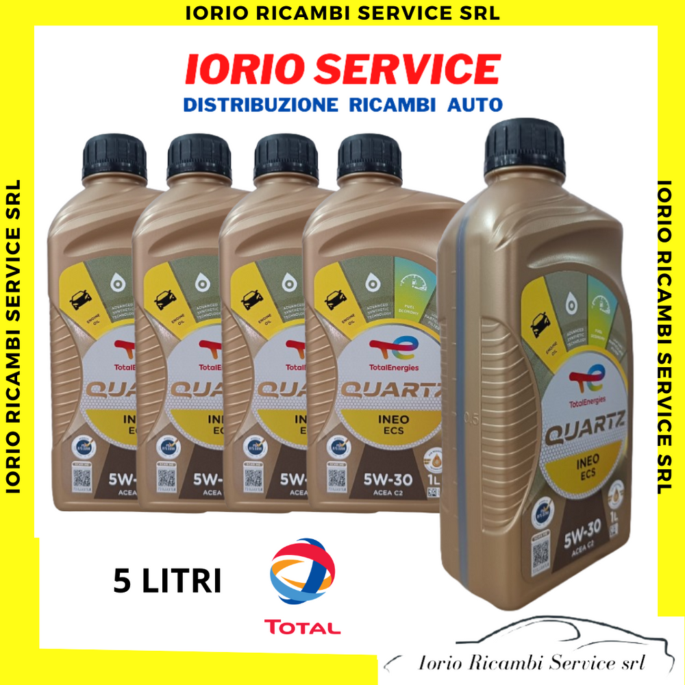 5 LT TOTAL QUARTZ INEO ECS OLIO MOTORE 5W30 ACEA C2 PSA B712290