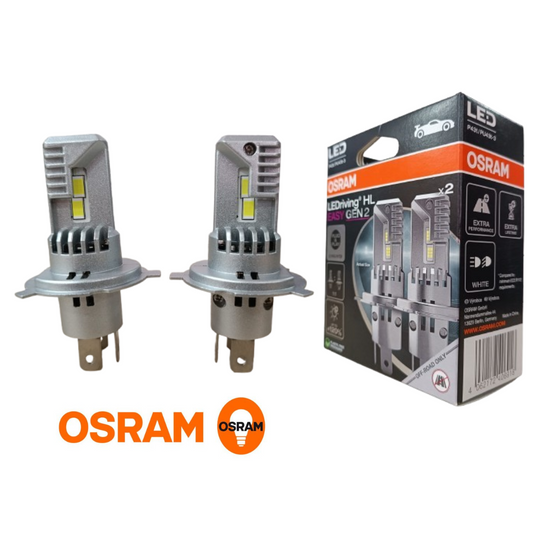 KIT 2 LAMPADE OSRAM H4 H19 LED GEN.2 / 6000K LUCE BIANCA NO ADATTATORI +120%