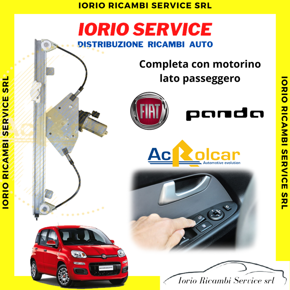 MECCANISMO ALZACRISTALLI ELETTR.CON MOTORE ANTERIORE DESTRO FIAT PANDA 312 2012>