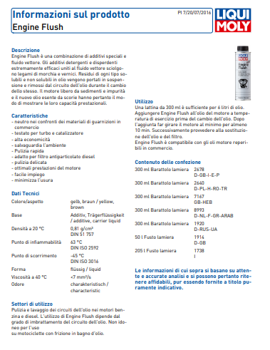 ADDITIVO PULIZIA INTERNA CIRCUITO OLIO MOTORE 300 ML LIQUIMOLY OPPURE MOTUL