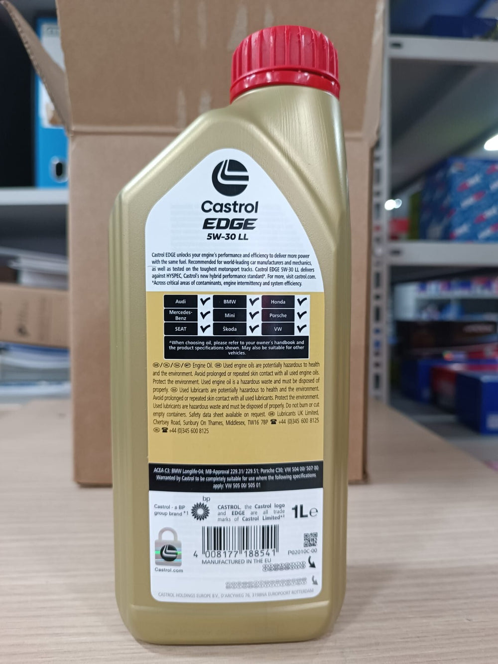 6 LITRI OLIO MOTORE CASTROL EDGE 5W30 LL BENZINA - DIESEL - HYBRID - ACEA C3