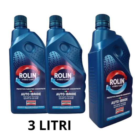 3 LITRI AREXONS LIQUIDO RADIATORE ANTIGELO ROLIN HYBRID CONCENTRATO AUTO IBRIDE