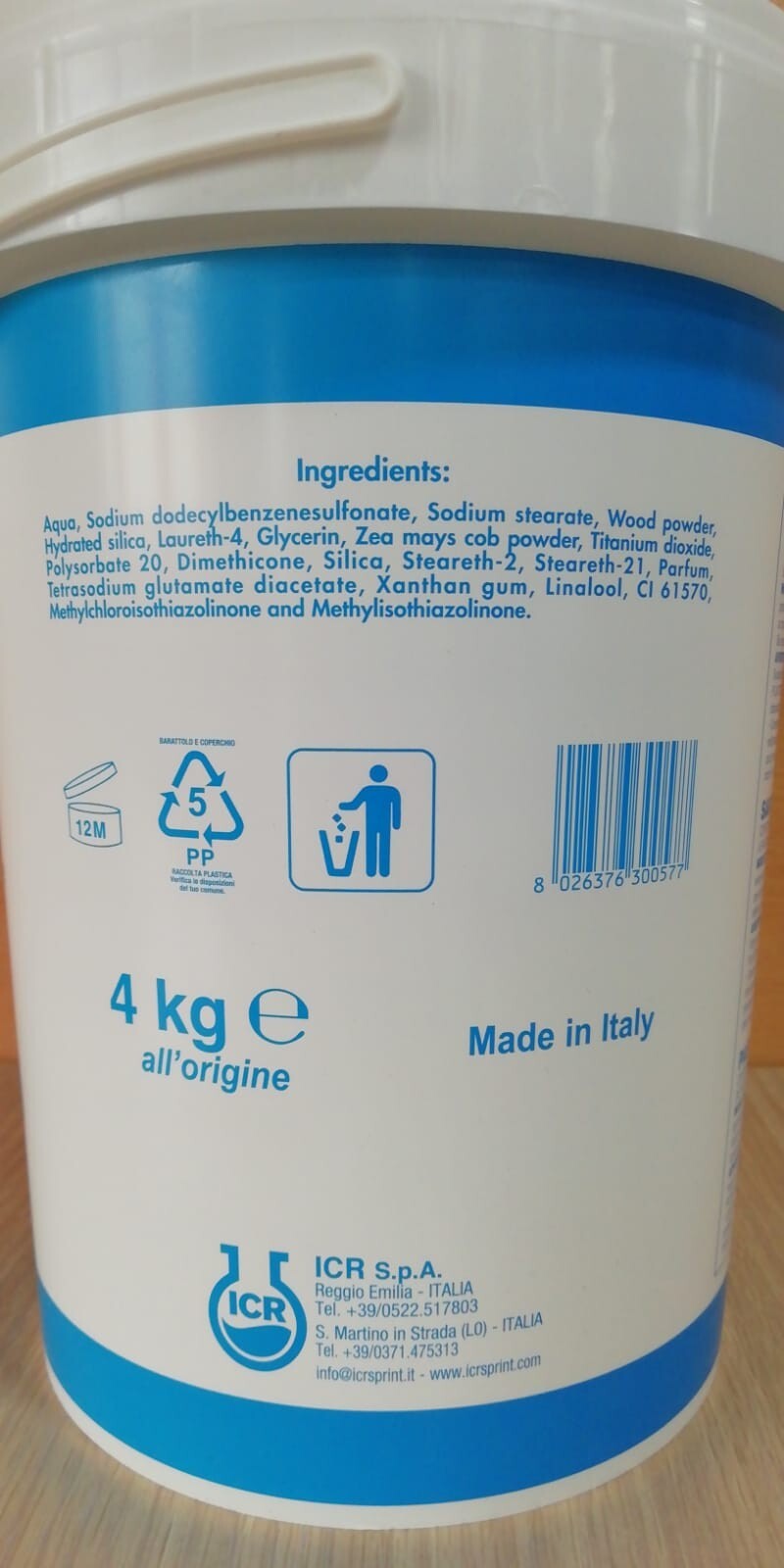 4 CONFEZIONI PASTA LAVAMANI BRILLAMANO DA 4KG SUPERSGRASSANTE ICR MADE IN ITALY