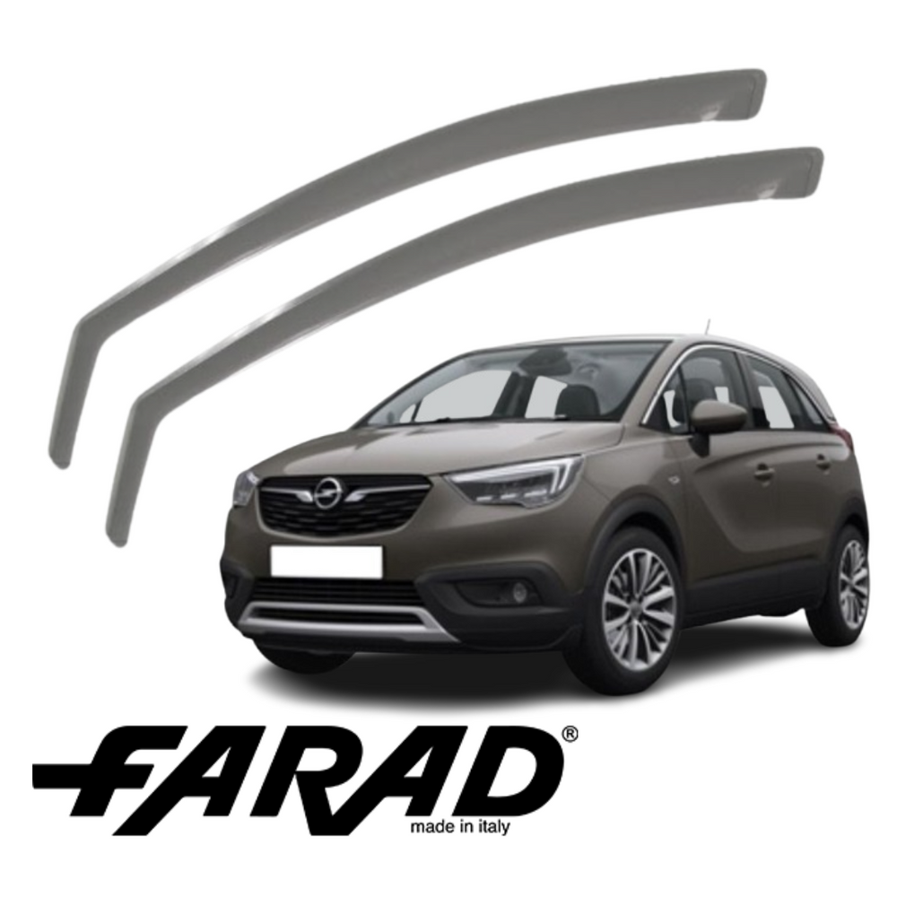 DEFLETTORI ARIA ANTERIORI PER OPEL CROSSLAND X FARAD fumè ANTITURBO ANTIVENTO