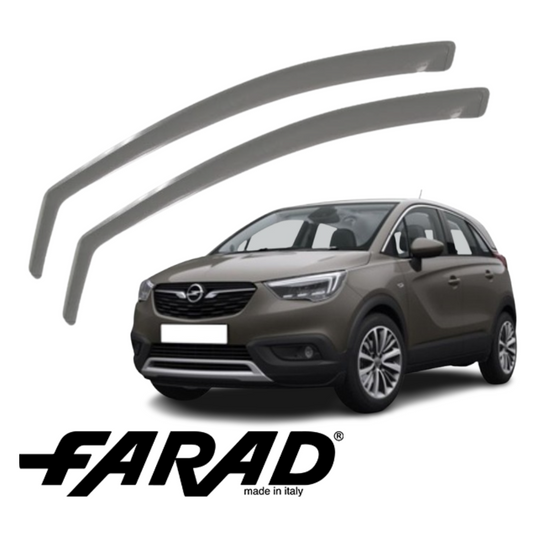 DEFLETTORI ARIA ANTERIORI PER OPEL CROSSLAND X FARAD fumè ANTITURBO ANTIVENTO
