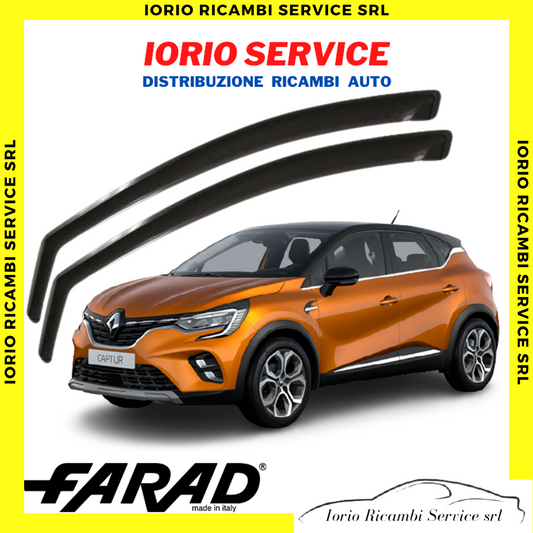 DEFLETTORI ARIA per RENAULT CAPTUR dal 2020 5p FARAD fumè ANTITURBO ANTIVENTO