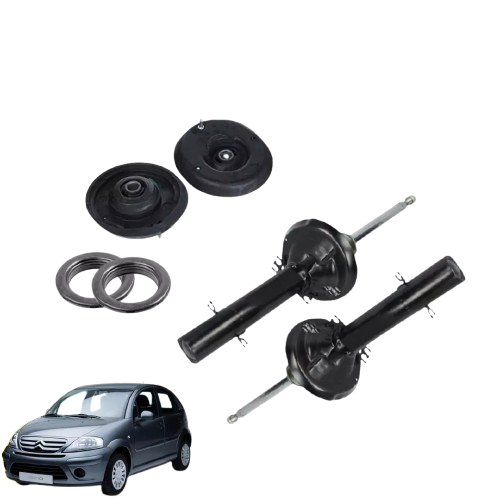 KIT COPPIA AMMORTIZZATORI ANTERIORI MARELLI+ KIT SUPPORTI COMPLETI CITROEN C2 C3