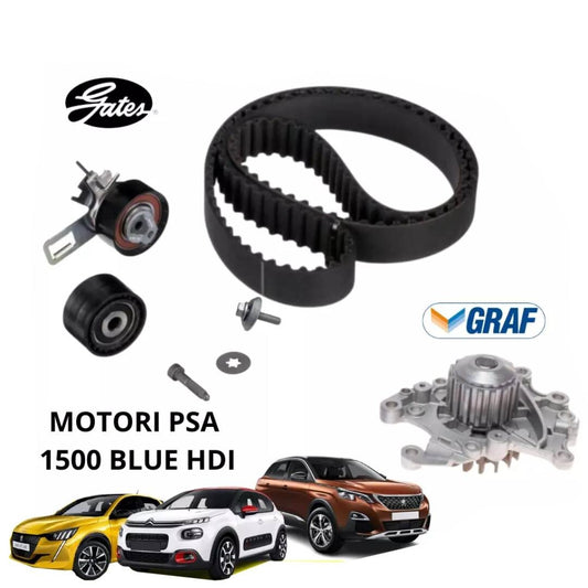 KIT DISTRIBUZIONE + POMPA ACQUA  C3 III 208 2008 3008 CORSA F MOKKA 1.5 BLUE HDI