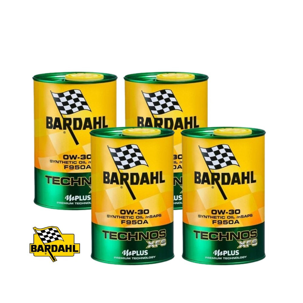 4 Litri OLIO MOTORE BARDAHL TECHNOS XFS F950A 0W30 Sintetico 100% - FORD/FIAT