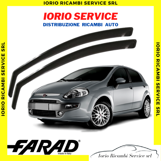 DEFLETTORI ARIA per FIAT GRANDE PUNTO ed EVO 5P FARAD fumè ANTITURBO ANTIVENTO