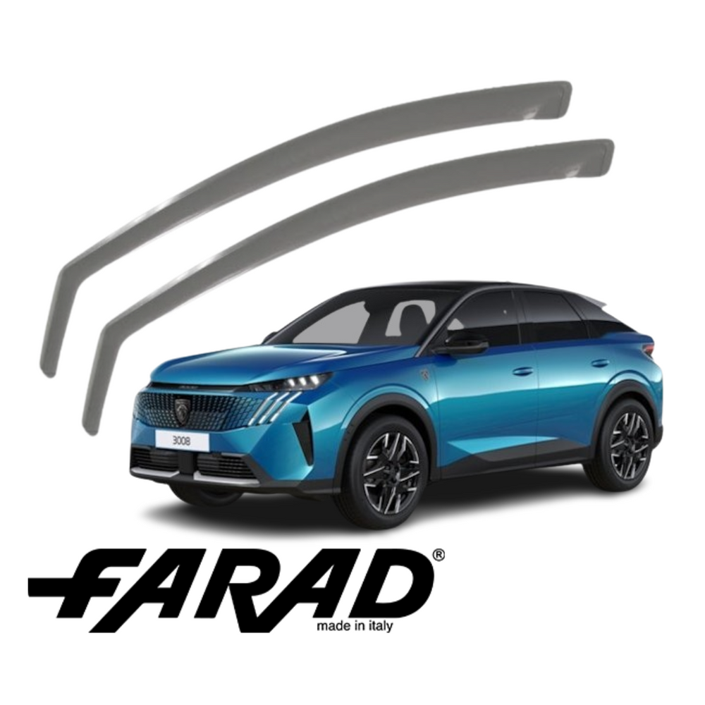 DEFLETTORI ARIA per PEUGEOT 3008 DAL 2024 FARAD fumè ANTITURBO ANTIVENTO
