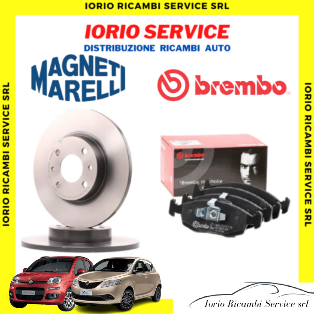 KIT DISCHI MARELLI VENTIL + PASTIGLIE BREMBO FIAT PANDA 312 LANCIA YPSILON  2011