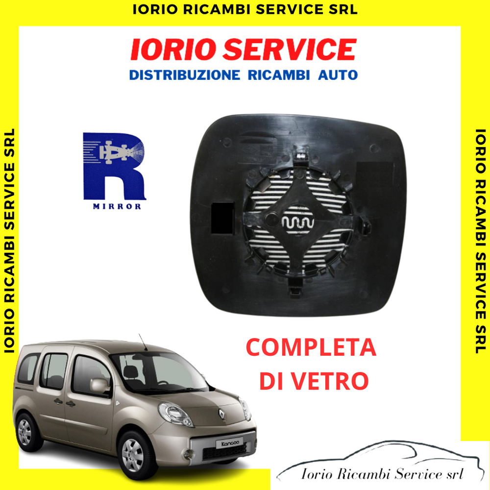 PIASTRA SPECCHIO + VETRO SINISTRO OPPURE DESTRO RENAULT KANGOO II DA 2008 A 2011