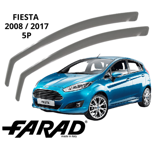 DEFLETTORI ARIA per FORD FIESTA 5P DAL 2008/2017 FARAD fumè ANTITURBO ANTIVENTO