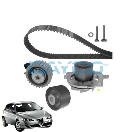 KIT DISTRIBUZIONE DAYCO + POMPA ACQUA 147 156 STILO PUNTO DOBLO 19 JTD 8 VALVOLE