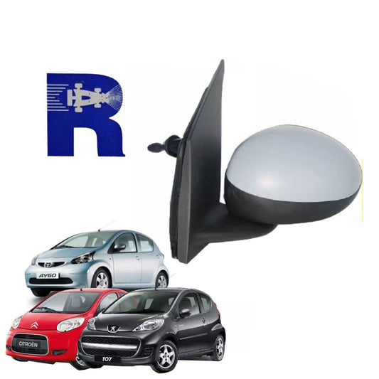 SPECCHIETTO DESTRO CITROEN C1 PEUGEOT 107 TOYOTA AYGO COMPLETO MANUALE PRIMER