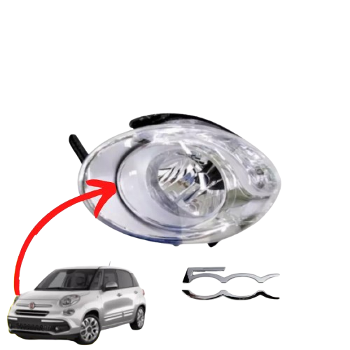 FARO ANTERIORE SUPERIORE DESTRO DX FIAT 500L >2012 CON MOTORE ELETTRICO