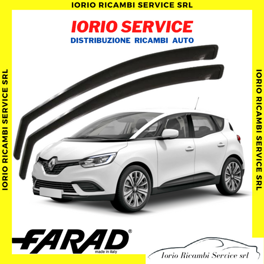 DEFLETTORI ARIA per RENAULT SCENIC 4 IV 2016> 5p FARAD fumè ANTITURBO ANTIVENTO