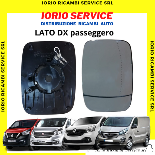 PIASTRA SPECCHIO TERMICO SUPERIORE DESTRO PER TRAFIC-VIVARO-TALENTO-NV300