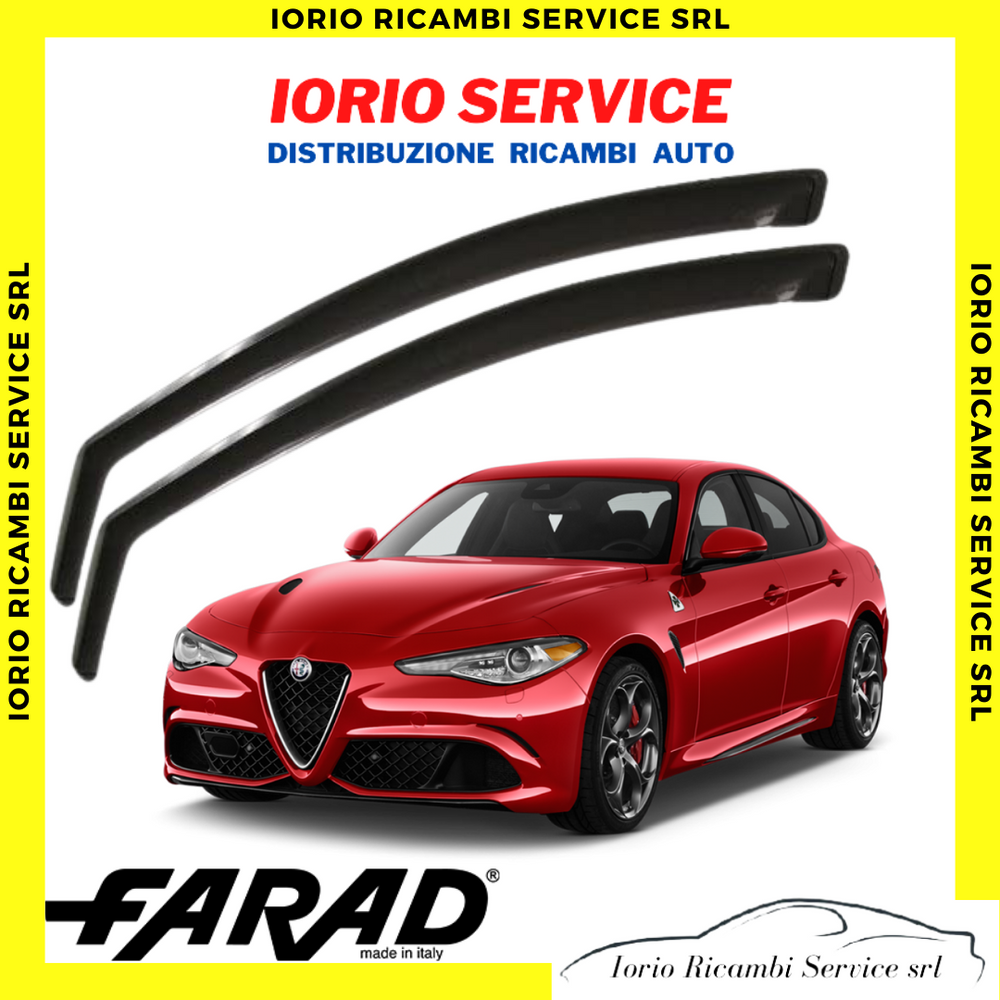 DEFLETTORI ARIA ALFA ROMEO GIULIA  FARAD fumé ANTITURBO ANTIVENTO