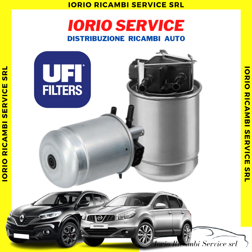 FILTRO GASOLIO NEW NISSAN QASHQAI II KADJAR  2018 1.5 1.7 DCI UFI 55.517.00 NERO