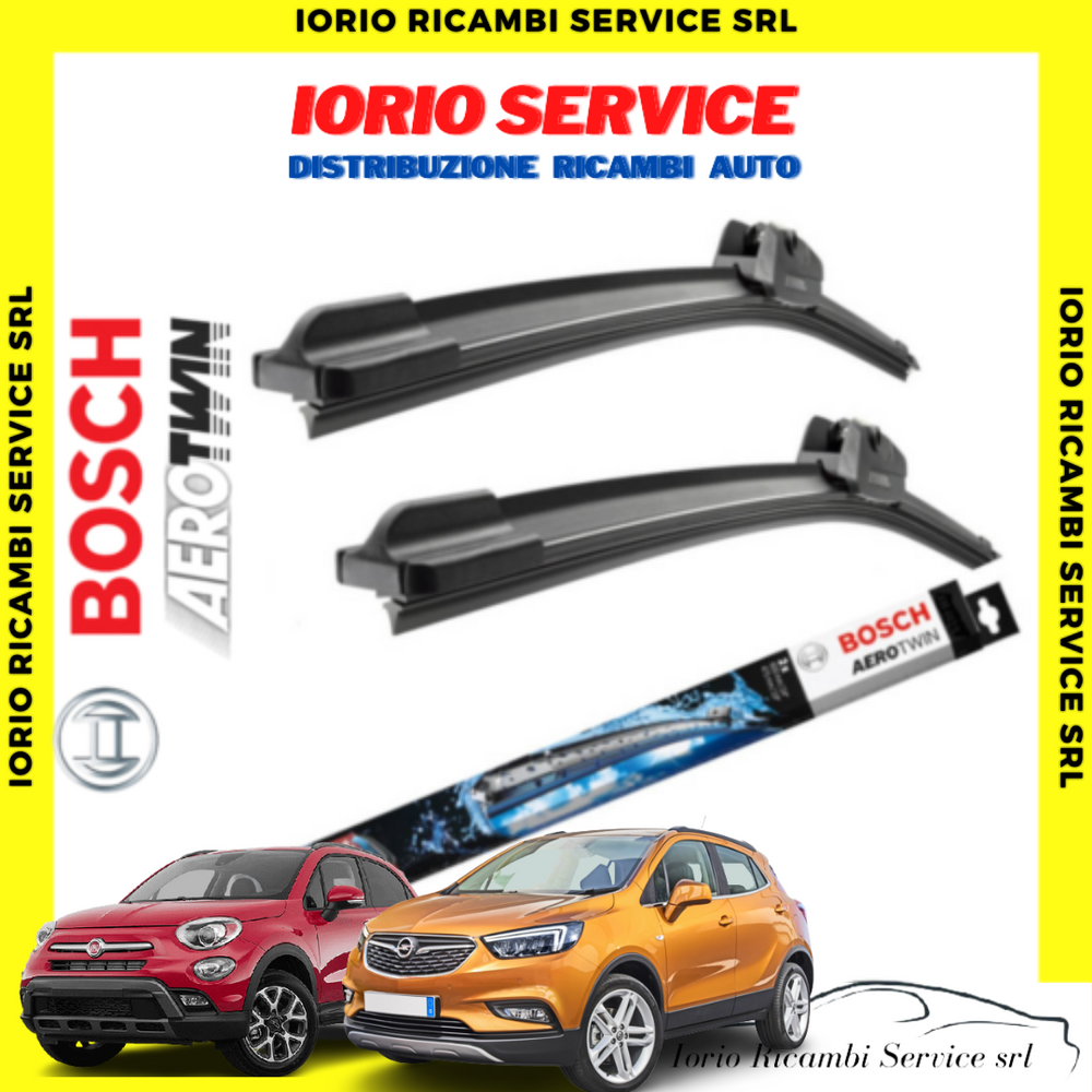 KIT 2 SPAZZOLE TERGICRISTALLO BOSCH FIAT 500X OPEL MOKKA HYUNDAI IX20 KIA VENGA