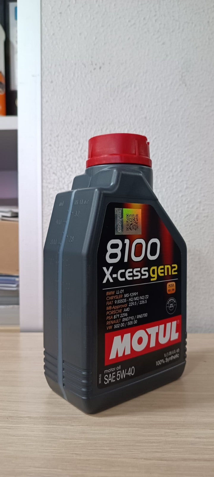 4 Litri OLIO MOTORE MOTUL 8100 X-CESS GEN2 5W40 OLIO MOTORE BMW LL-01 ACEA A3 B4