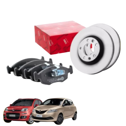 DISCHI VENTILATI + PASTIGLIE FRENO ANT FIAT PANDA 312 YPSILON 312 0.9 BZ 1.3 MJT