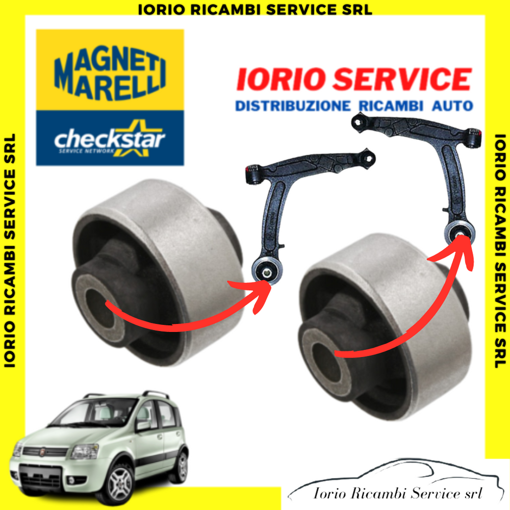 KIT COPPIA 2 SILENTBLOK BOCCOLA PER BRACCIO OSCILLANTE FIAT PANDA 169 2003>2011