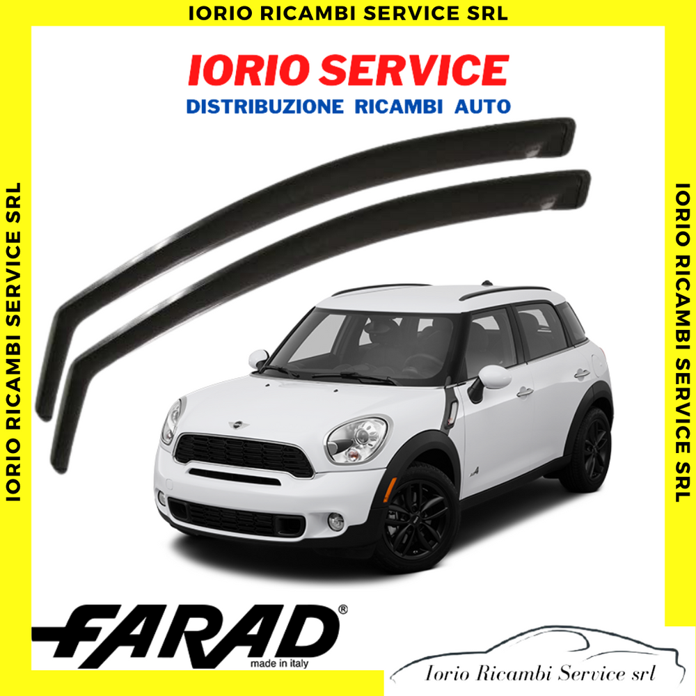DEFLETTORI ARIA per MINI COUNTRYMAN R60 10>16 5p FARAD fumè ANTITURBO ANTIVENTO